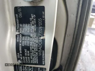 1988 BMW 5 Series 535i with VIN WBADC8407J3261205, listed as a Copart auction lot 87406714 with 45,211 mi miles and Salvage Title. Bid and sale history available at carsss.com. Image 14.