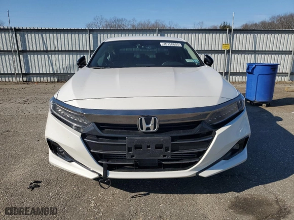 2022 Honda Accord Sedan Sport SE with VIN 1HGCV1F45NA027065, listed as a Copart auction lot 46158655 with 62,980 mi miles and Salvage Title. Bid and sale history available at carsss.com. Image 5.