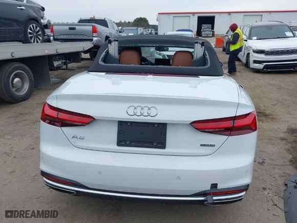 2021 Audi A5 Cabriolet Premium Plus with VIN WAUWAGF54MN004108, listed as a IAAI auction lot 41381189 with 10,988 mi miles. Bid and sale history available at carsss.com. Image 16.