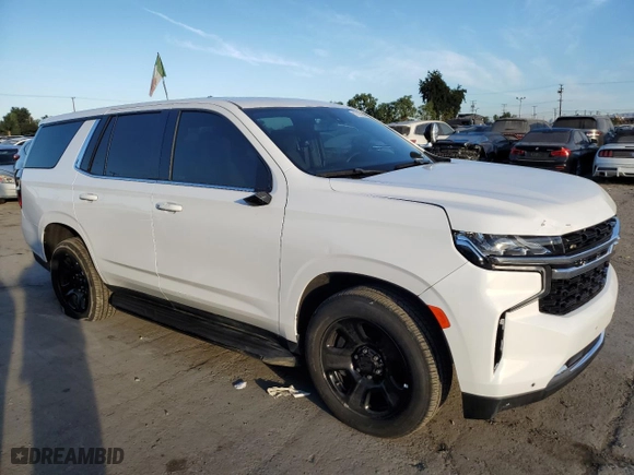 2022 Chevrolet Tahoe Commercial with VIN 1GNSCLED2NR239296, listed as a Copart auction lot 77157934 with 5,344 mi miles and Salvage Title. Bid and sale history available at carsss.com. Image 4.
