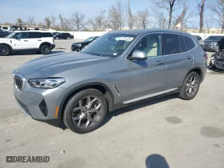 2024 BMW X3 xDrive30i with VIN 5UX53DP04R9V47077, listed as a Copart auction lot 77674284 with 15,725 mi miles and Salvage Title. Bid and sale history available at carsss.com. Image 1.