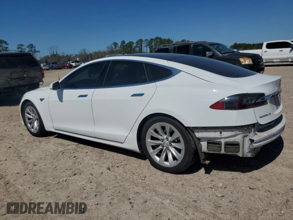 2016 Tesla Model S 90D with VIN 5YJSA1E21GF150460, listed as a Copart auction lot 48160495 with 84,761 mi miles and Salvage Title. Bid and sale history available at DreamBid. Image 2.