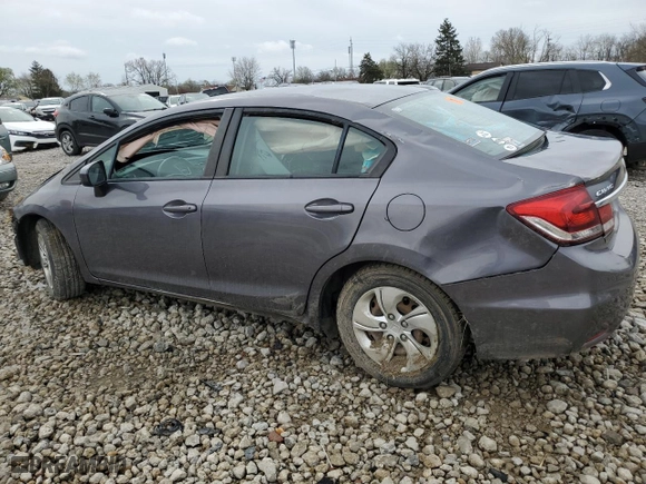 2015 Honda Civic Sedan LX with VIN 19XFB2F52FE092182, listed as a Copart auction lot 51403385 with 0 mi miles and Salvage Title. Bid and sale history available at carsss.com. Image 2.