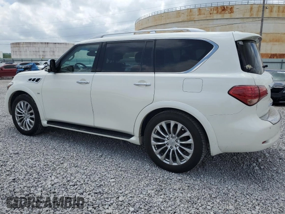 2017 Infiniti QX80 with VIN JN8AZ2NE3H9158872, listed as a Copart auction lot 52589435 with 116,980 mi miles and Salvage title. Bid and sale history available at DreamBid. Image 2.
