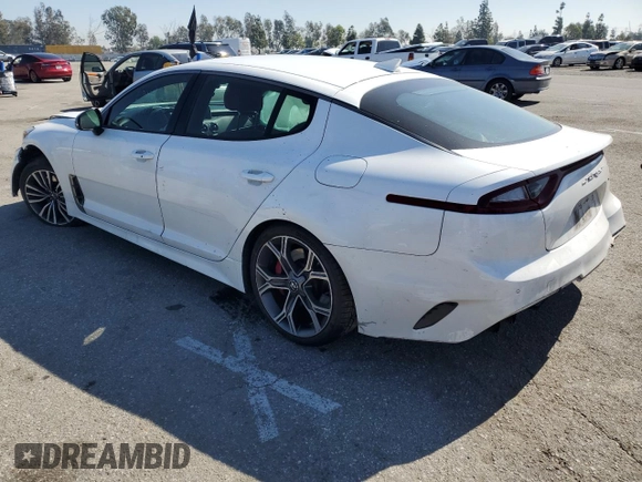 2019 Kia Stinger GT with VIN KNAE35LC9K6052417, listed as a Copart auction lot 46879775 with Not Provided miles and Salvage Title. Bid and sale history available at carsss.com. Image 2.