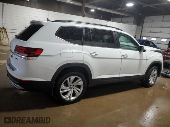 2021 Volkswagen Atlas SE z VIN 1V2KR2CA2MC546509, wystawiony jako Copart lot #57641175 z przebiegiem 43 620 mil mil oraz Szkoda całkowita • Salvage title. Historia ofert i sprzedaży dostępna na DreamBid. Obrazek 3.