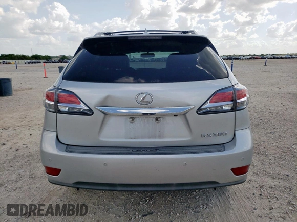 2013 Lexus RX 350 with VIN JTJZK1BA0D2009513, listed as a Copart auction lot 61829645 with 166,001 mi miles and Salvage title. Bid and sale history available at DreamBid. Image 6.