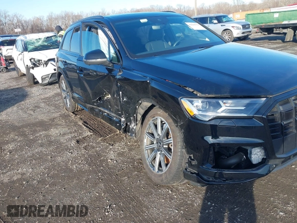 2022 Audi Q7 Premium Plus with VIN WA1LJBF7XND007252, listed as a IAAI auction lot 41619779 with 24,012 mi miles and . Bid and sale history available at DreamBid. Image 6.