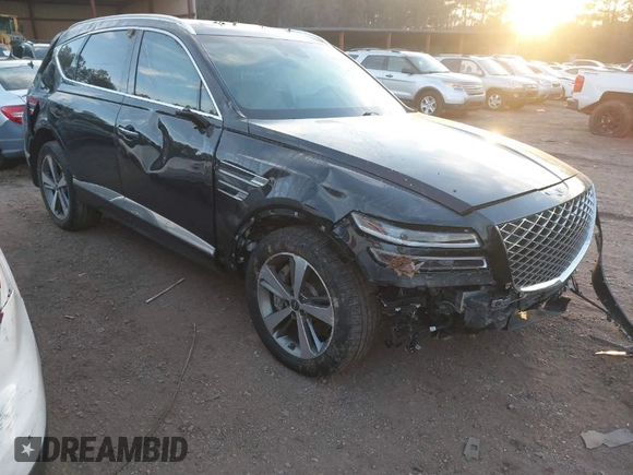 2021 Genesis GV80 with VIN KMUHCESC7MU063042, listed as a IAAI auction lot 41236516 with 40,535 mi miles and . Bid and sale history available at DreamBid. Image 1.