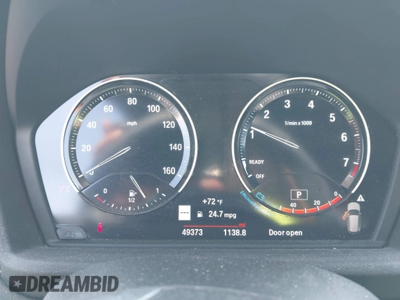 2019 BMW X1 xDrive28i with VIN WBXHT3C56K5L38658, listed as a IAAI auction lot 42496734 with 49,373 mi miles and . Bid and sale history available at DreamBid. Image 15.