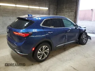 2023 Buick Envision Essence with VIN LRBFZPR42PD188553, listed as a Copart auction lot 49478065 with 9,879 mi miles and Salvage Title. Bid and sale history available at carsss.com. Image 3.