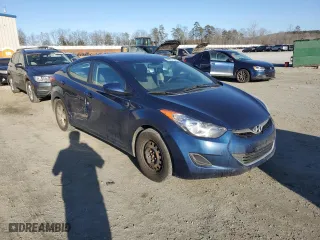 2013 Hyundai Elantra GLS PZEV with VIN KMHDH4AE8DU766273, listed as a Copart auction lot 44061105 with 127,349 mi miles and Salvage Title. Bid and sale history available at carsss.com. Image 4.