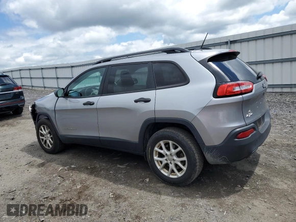 2017 Jeep Cherokee Sport with VIN 1C4PJMAB4HW646802, listed as a Copart auction lot 56667035 with 135,049 mi miles and Salvage title. Bid and sale history available at DreamBid. Image 2.
