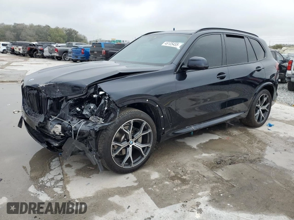 2023 BMW X5 sDrive40i with VIN 5UXCR4C07P9R26891, listed as a Copart auction lot 46105455 with 3,843 mi miles and Salvage Title. Bid and sale history available at carsss.com. Image 1.