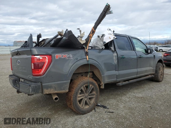 2021 Ford F-150 XL with VIN 1FTFW1E89MFC89542, listed as a Copart auction lot 43973255 with 82,319 mi miles and Salvage Title. Bid and sale history available at carsss.com. Image 3.