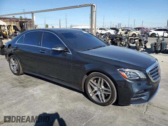 2020 Mercedes-Benz S-Class S 560 with VIN WDDUG8DB0LA516015, listed as a Copart auction lot 79320884 with 104,844 mi miles and Salvage Title. Bid and sale history available at carsss.com. Image 4.