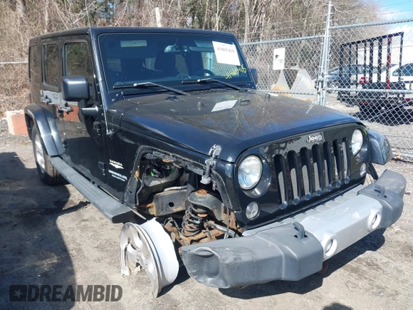 2015 Jeep Wrangler Unlimited Sahara with VIN 1C4BJWEGXFL506361, listed as a IAAI auction lot 41865418 with 80,841 mi miles. Bid and sale history available at carsss.com. Image 1.
