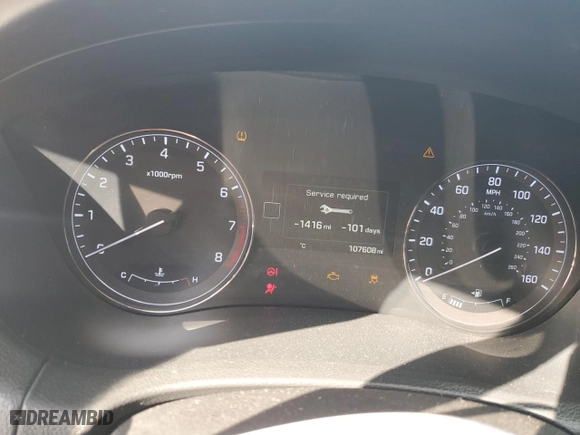 2016 Hyundai Genesis 3.8L with VIN KMHGN4JE1GU143877, listed as a Copart auction lot 44812975 with 107,608 mi miles and Salvage Title. Bid and sale history available at carsss.com. Image 9.