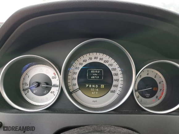 2012 Mercedes-Benz C-Class C 250 with VIN WDDGJ4HB3CF901587, listed as a Copart auction lot 52343745 with 68,719 mi miles and Salvage Title. Bid and sale history available at carsss.com. Image 9.