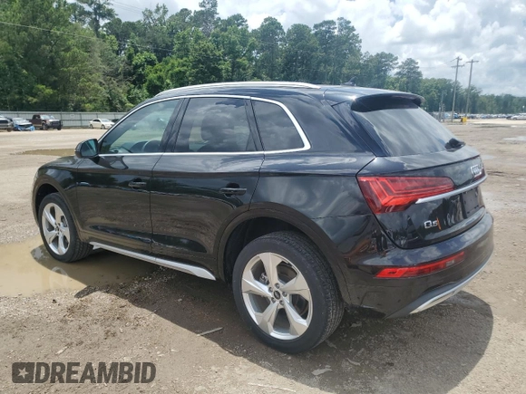 2021 Audi Q5 Premium Plus with VIN WA1BAAFY9M2081092, listed as a Copart auction lot 61368775 with 45,278 mi miles and Salvage title. Bid and sale history available at DreamBid. Image 2.