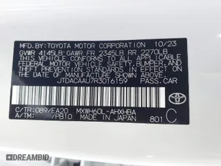 2024 Toyota Prius LE with VIN JTDACAAU7R3016159, listed as a IAAI auction lot 41648349 with 22,184 mi miles. Bid and sale history available at carsss.com. Image 9.