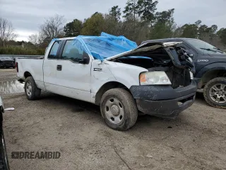 2006 Ford F-150 XL with VIN 1FTPX12V36KD14067, listed as a Copart auction lot 87947545 with 216,700 mi miles and Salvage Title. Bid and sale history available at carsss.com. Image 4.
