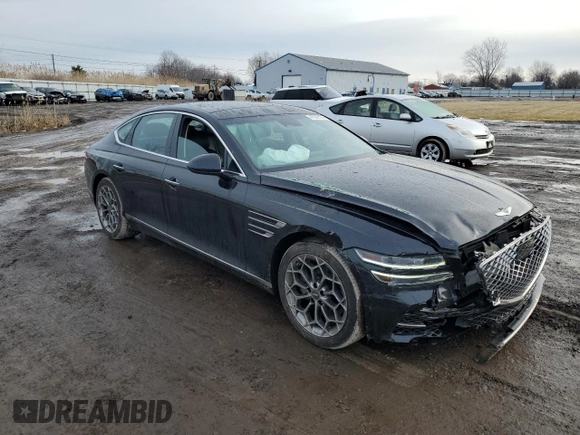 2021 Genesis G80 2.5T z VIN KMTGB4SC8MU078145, wystawiony jako Copart lot #47362105 z przebiegiem 45 642 mil mil oraz Szkoda całkowita • Salvage title. Historia ofert i sprzedaży dostępna na DreamBid. Obrazek 4.