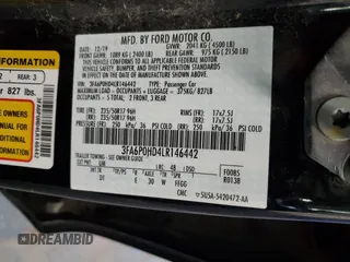 2020 Ford Fusion SE with VIN 3FA6P0HD4LR146442, listed as a Copart auction lot 51035875 with 109,163 mi miles and Salvage Title. Bid and sale history available at DreamBid. Image 12.
