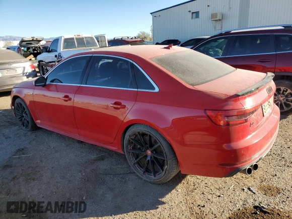 2017 Audi A4 Premium Plus with VIN WAULNAF42HN013844, listed as a Copart auction lot 88176795 with 0 mi miles and Clean Title. Bid and sale history available at carsss.com. Image 2.