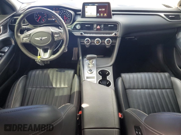 2019 Genesis G70 3.3T Advanced with VIN KMTG74LE9KU043838, listed as a Copart auction lot 71562724 with 57,376 mi miles and Non Repairable. Bid and sale history available at carsss.com. Image 8.
