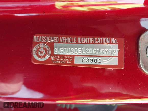 2022 GMC Sierra 1500 Limited SLT with VIN 3GTU9DEL2NG187827, listed as a IAAI auction lot 40852866 with 26,404 mi miles. Bid and sale history available at carsss.com. Image 9.