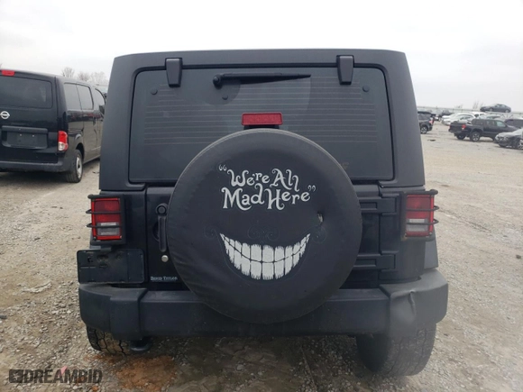 2015 Jeep Wrangler Unlimited Sport with VIN 1C4HJWDG3FL653486, listed as a Copart auction lot 43777505 with 0 mi miles and Salvage Title. Bid and sale history available at carsss.com. Image 6.