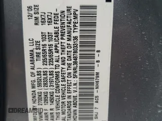 2007 Honda Odyssey EX с VIN 5FNRL38487B033136, выставлен на аукционе Copart как лот 57620335 с пробегом 272 702 миль миль и Списание • Salvage title. История ставок и продаж доступна на DreamBid. Изображение 13.