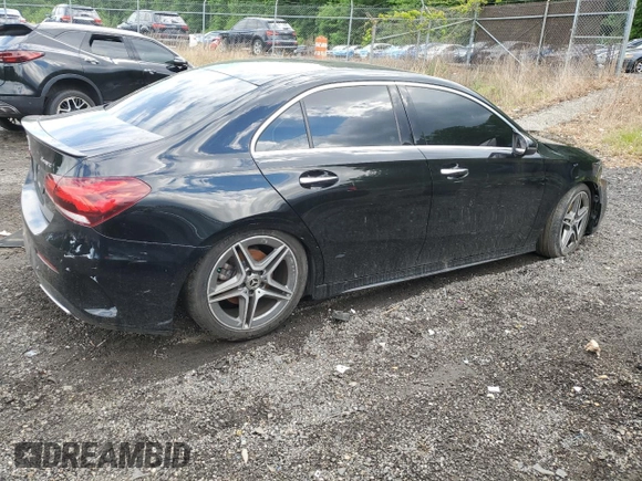 2020 Mercedes-Benz A 220 with VIN WDD3G4FB7LW039572, listed as a Copart auction lot 55587245 with 56,165 mi miles and Clean title. Bid and sale history available at DreamBid. Image 3.