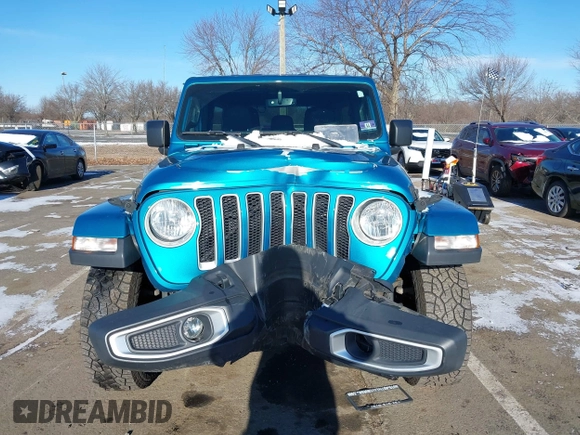 2019 Jeep Wrangler Unlimited Sahara with VIN 1C4HJXEN7KW641854, listed as a IAAI auction lot 41635091 with 51,039 mi miles and . Bid and sale history available at DreamBid. Image 12.