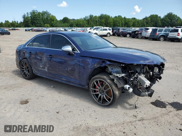 2018 Audi S4 Prestige with VIN WAUC4BF42JA018662, listed as a Copart auction lot 64103464 with 0 mi miles and Salvage Title. Bid and sale history available at carsss.com. Image 4.