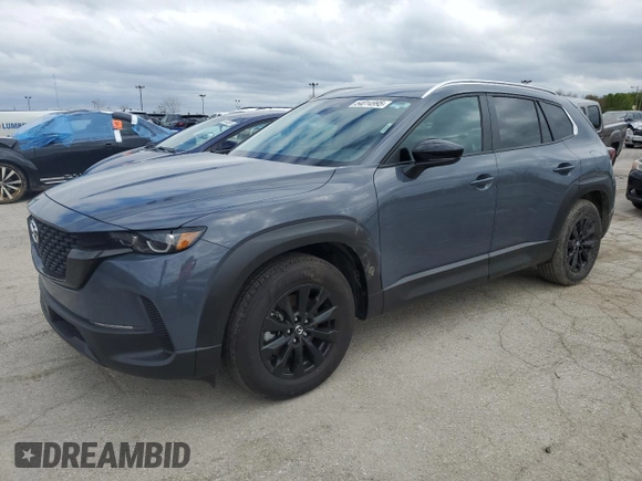 2025 Mazda CX-50 S Preferred z VIN 7MMVABBM4SN338456, wystawiony jako Copart lot #54014995 z przebiegiem 5 695 mil mil oraz Szkoda całkowita • Salvage title. Historia ofert i sprzedaży dostępna na DreamBid. Obrazek 1.