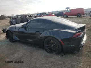 2021 Toyota GR Supra 3.0 with VIN WZ1DB0C03MW036728, listed as a Copart auction lot 85883404 with 95,426 mi miles and Salvage Title. Bid and sale history available at carsss.com. Image 2.