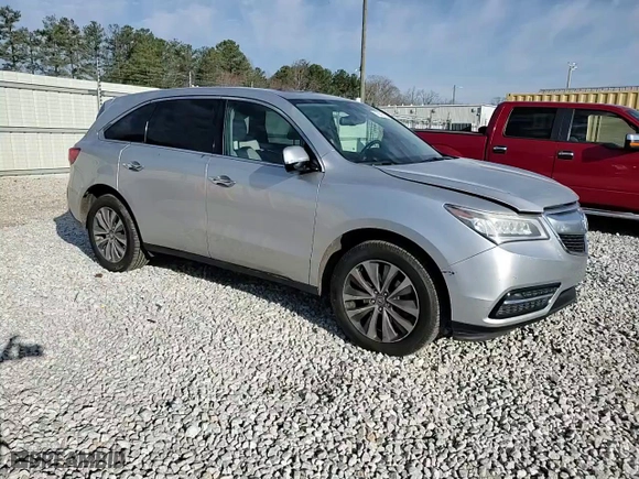 2014 Acura MDX Tech Pkg with VIN 5FRYD4H47EB034305, listed as a Copart auction lot 47041315 with 124,391 mi miles and Salvage Title. Bid and sale history available at carsss.com. Image 14.