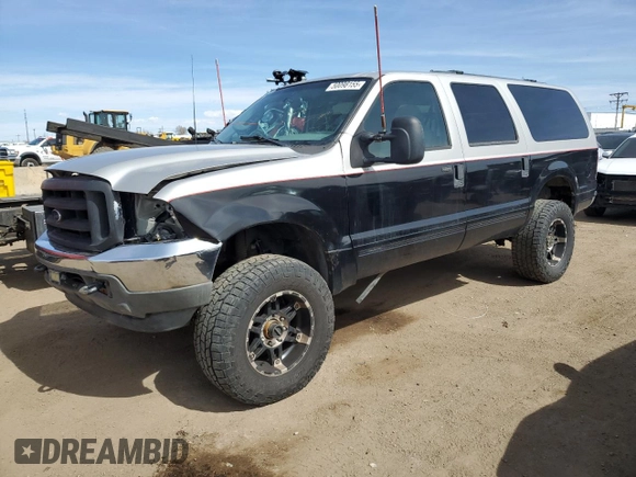 2003 Ford Excursion XLT with VIN 1FMSU41F63EA91902, listed as a Copart auction lot 50098155 with 252,972 mi miles and Salvage title. Bid and sale history available at DreamBid. Image 1.
