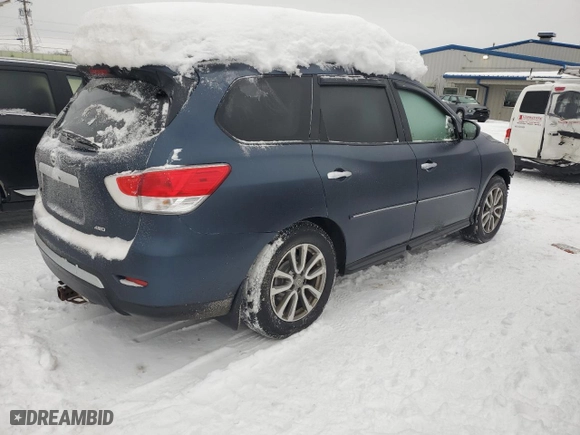 2015 Nissan Pathfinder SL with VIN 5N1AR2MM4FC626348, listed as a Copart auction lot 44507515 with 135,654 mi miles and Salvage Title. Bid and sale history available at carsss.com. Image 3.
