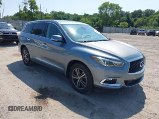 2019 Infiniti QX60 Luxe with VIN 5N1DL0MM5KC534405, listed as a IAAI auction lot 42834109 with 202,931 mi miles and . Bid and sale history available at DreamBid. Image 1.