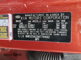 2021 Kia Soul LX with VIN KNDJ23AU2M7794692, listed as a Copart auction lot 84605444 with 98,333 mi miles and Salvage Title. Bid and sale history available at carsss.com. Image 13.