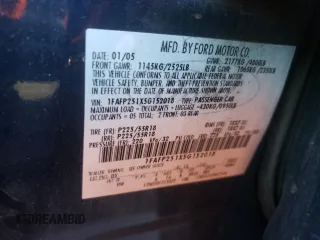 2005 Ford Five Hundred Limited with VIN 1FAFP251X5G152018, listed as a Copart auction lot 82747704 with 80,515 mi miles and Salvage Title. Bid and sale history available at carsss.com. Image 12.