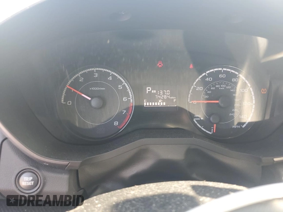 2017 Subaru Impreza Premium with VIN 4S3GTAB68H3740936, listed as a Copart auction lot 64212525 with 74,284 mi miles and Salvage title. Bid and sale history available at DreamBid. Image 9.