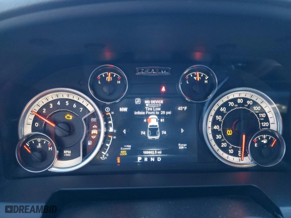 2015 Ram 2500 Big Horn with VIN 3C6UR5DJ0FG566517, listed as a Copart auction lot 46363045 with 169,662 mi miles and Salvage Title. Bid and sale history available at carsss.com. Image 9.