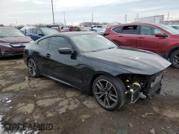 2021 BMW 4 Series M440i xDrive with VIN WBA13AR0XMCF64313, listed as a Copart auction lot 45716165 with 46,214 mi miles and Clean Title. Bid and sale history available at DreamBid. Image 4.