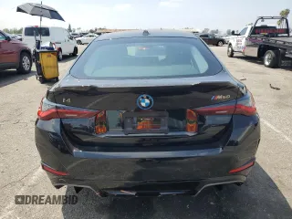 2024 BMW i4 M50 with VIN WBY33AW09RFS37404, listed as a Copart auction lot 51594984 with 776 mi miles and Salvage Title. Bid and sale history available at carsss.com. Image 6.