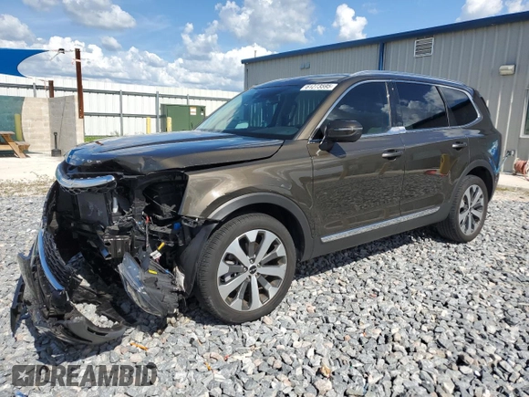2022 Kia Telluride EX with VIN 5XYP34HC8NG324908, listed as a Copart auction lot 61273595 with 46,205 mi miles and Salvage title. Bid and sale history available at DreamBid. Image 1.