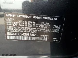 2016 BMW X5 eDrive xDrive40e with VIN 5UXKT0C54G0S75659, listed as a Copart auction lot 38603113 with NaN miles. Bid and sale history available at carsss.com. Image 13.